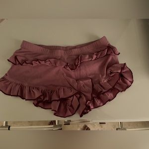 BAMBOO COUTURE ORGANICS Ruffle pink festival shorts fits more like small